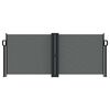 vidaXL Retractable Side Awning Anthracite 100x1000 cm