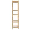 vidaXL Clothes Rack with Shelves and Wheels 90x40x179.5 cm Bamboo