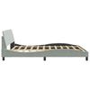vidaXL Bed Frame "Dover" Light Grey 183x213 cm Velvet