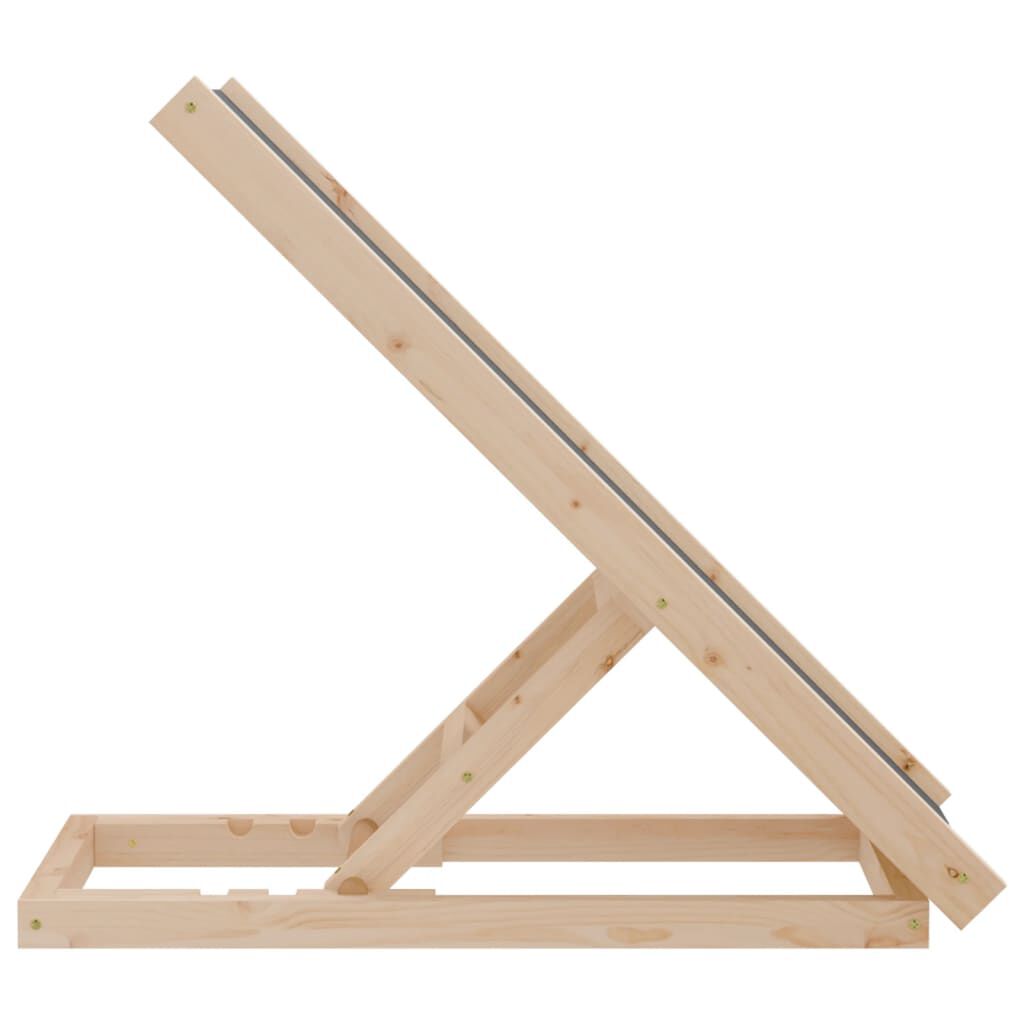 vidaXL Dog Ramp Grey 70x35 cm Solid Wood Fir