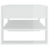 vidaXL Coffee Table High Gloss White 102x55x45 cm Engineered Wood