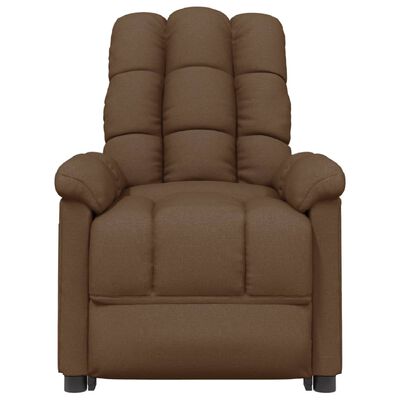 vidaXL Massage Recliner Brown Fabric