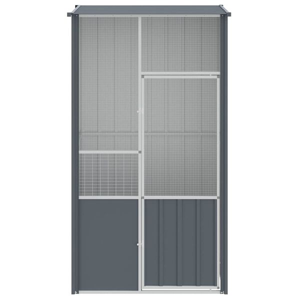vidaXL Bird Cage Anthracite 115x78x200 cm Galvanised Steel