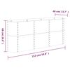 vidaXL Garden Raised Bed Galvanised Steel 152x40x68 cm Silver