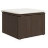 vidaXL 5 Piece Garden Sofa Set with Cushions Brown Poly Rattan