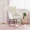 vidaXL Rocking Chair Cream White Velvet