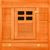 vidaXL Outdoor Rabbit Hutch with Run Brown Solid Fir Wood