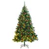 vidaXL Artificial Hinged Christmas Tree 300 LEDs 180 cm