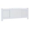 vidaXL RadiatorCover Manual 2 pcs White 205x20.5x81.5cm Engineeredwood