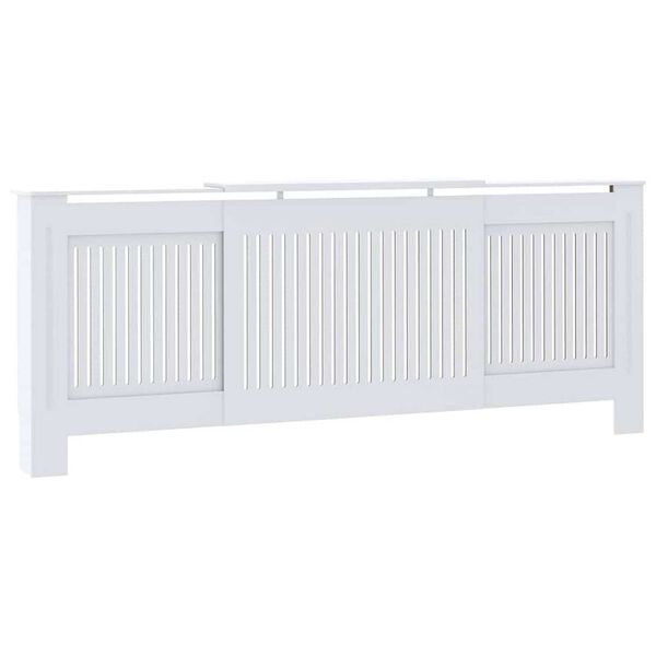 vidaXL RadiatorCover Manual 2 pcs White 205x20.5x81.5cm Engineeredwood