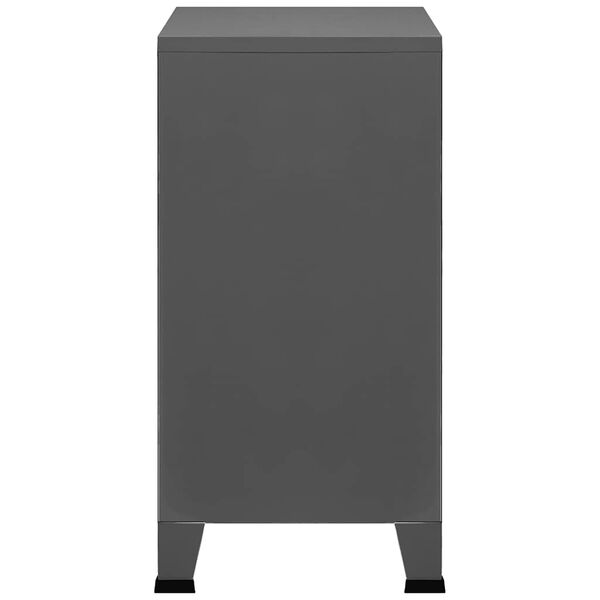 vidaXL Industrial Storage Chest Anthracite 75x40x80 cm Steel
