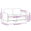 vidaXL 2-Seater Sofa Black 120 cm Fabric
