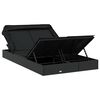 vidaXL 2-Person Sunbed with Foldable Roof Black 213x118x97 cm Poly Rattan