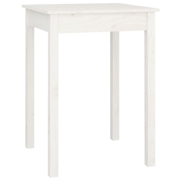 vidaXL Dining Table White 55x55x75 cm Solid Wood Pine