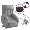 vidaXL Stand up Massage Recliner Chair Light Grey Fabric