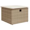 vidaXL 7 Piece Garden Sofa Set with Cushions Beige Poly Rattan
