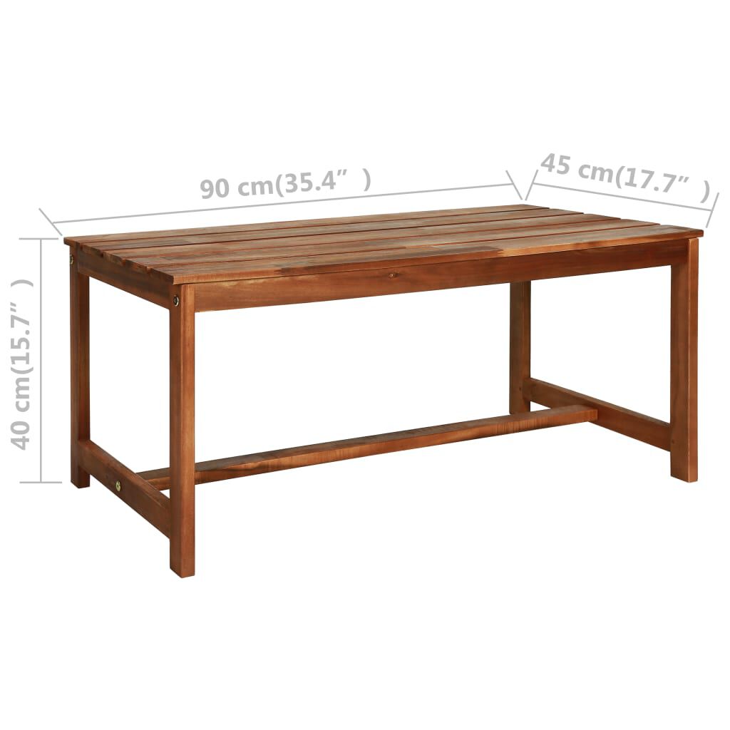 vidaXL 4 Piece Outdoor Lounge Set Solid Acacia Wood