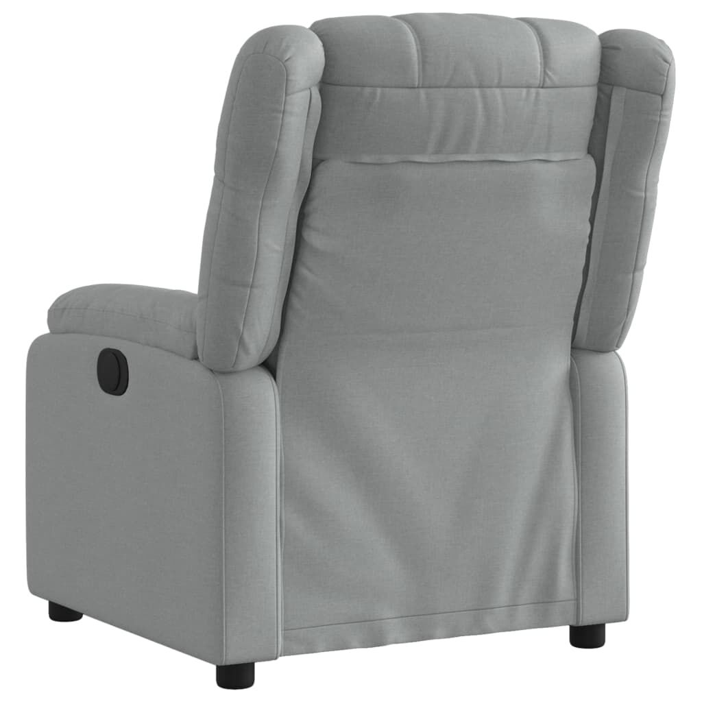 vidaXL Recliner Chair Light Grey Fabric