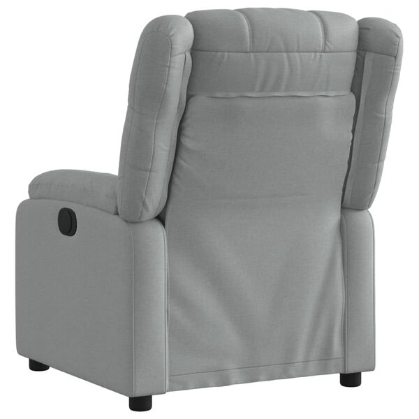 vidaXL Recliner Chair Light Grey Fabric