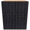 vidaXL 3 Piece Bistro Set Poly Rattan and Acacia Wood Black