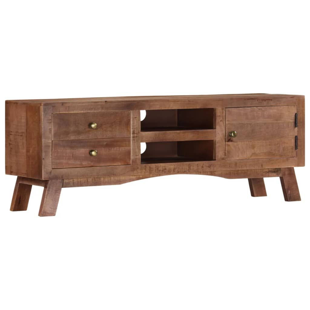 vidaXL TV Cabinet 110x30x40 cm Rough Mango Wood