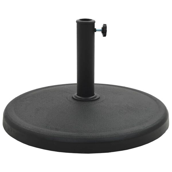 vidaXL Parasol Base Round Polyresin 19 kg Black