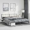 vidaXL Metal Bed Frame without Mattress with Headboard Black 193x203cm