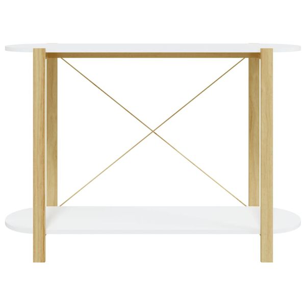 vidaXL Console Table White 110x38x75 cm Engineered Wood