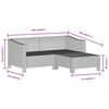 vidaXL 3 Piece Garden Lounge Set with Cushions Grey Poly Rattan