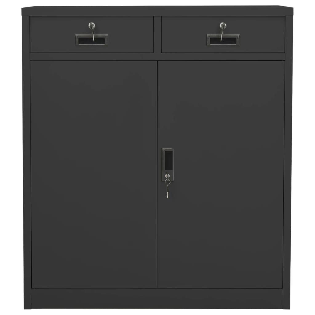 vidaXL Office Cabinet Anthracite 90x40x102 cm Steel