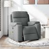 vidaXL Massage Recliner Chair Dark Grey Fabric