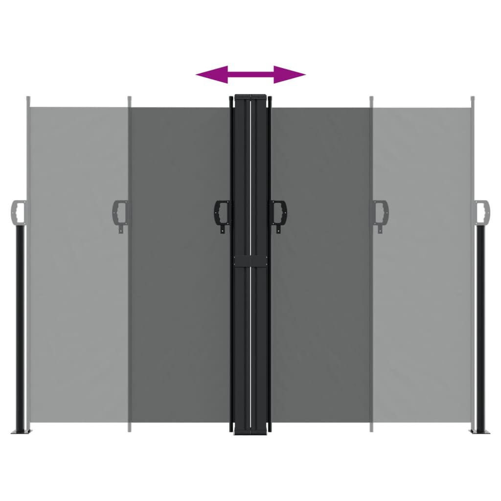 vidaXL Retractable Side Awning Anthracite 180x1000 cm