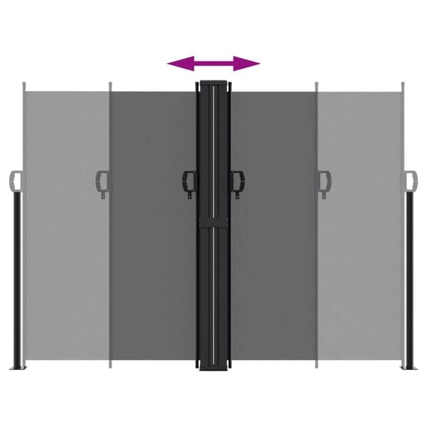 vidaXL Retractable Side Awning Anthracite 180x1000 cm