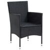 vidaXL Garden Dining Chairs 4 pcs Poly Rattan Black