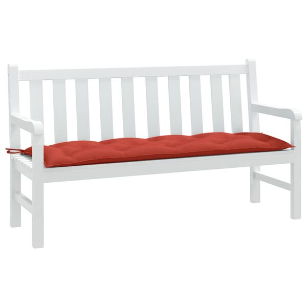 vidaXL Garden Bench Cushion Melange Red 150x50x7 cm Fabric