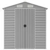 vidaXL Garden Shed Light Grey 191x130x198 cm Galvanised Steel