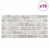 vidaXL 3D Wall Panels with Light Grey Brick Design 10 pcs EPS