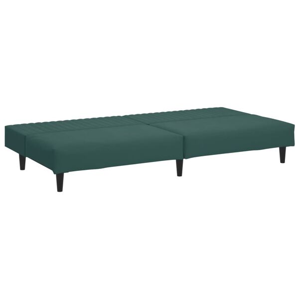 vidaXL 2 Piece Sofa Set Dark Green Velvet