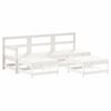 vidaXL 5 Piece Garden Lounge Set with Cushions White Solid Wood