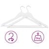 vidaXL 20 pcs Clothes Hanger Set Non-slip White Hardwood