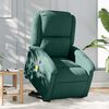 vidaXL Stand up Massage Recliner Chair Dark Green Velvet
