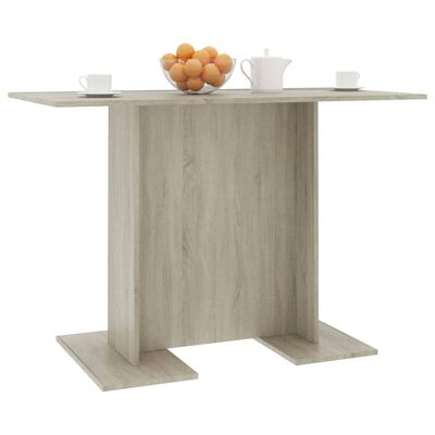 vidaXL Dining Table Sonoma Oak 110x60x75 cm Engineered Wood