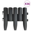 vidaXL Lawn Edgings 36 pcs Anthracite 990 cm Polypropylene
