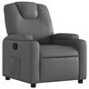 vidaXL Recliner Chair Grey Faux Leather