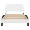 vidaXL Bed Frame "Dover" White 100x190 cm Faux Leather