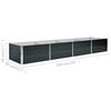 vidaXL Garden Raised Bed Anthracite 320x80x45 cm Galvanised Steel