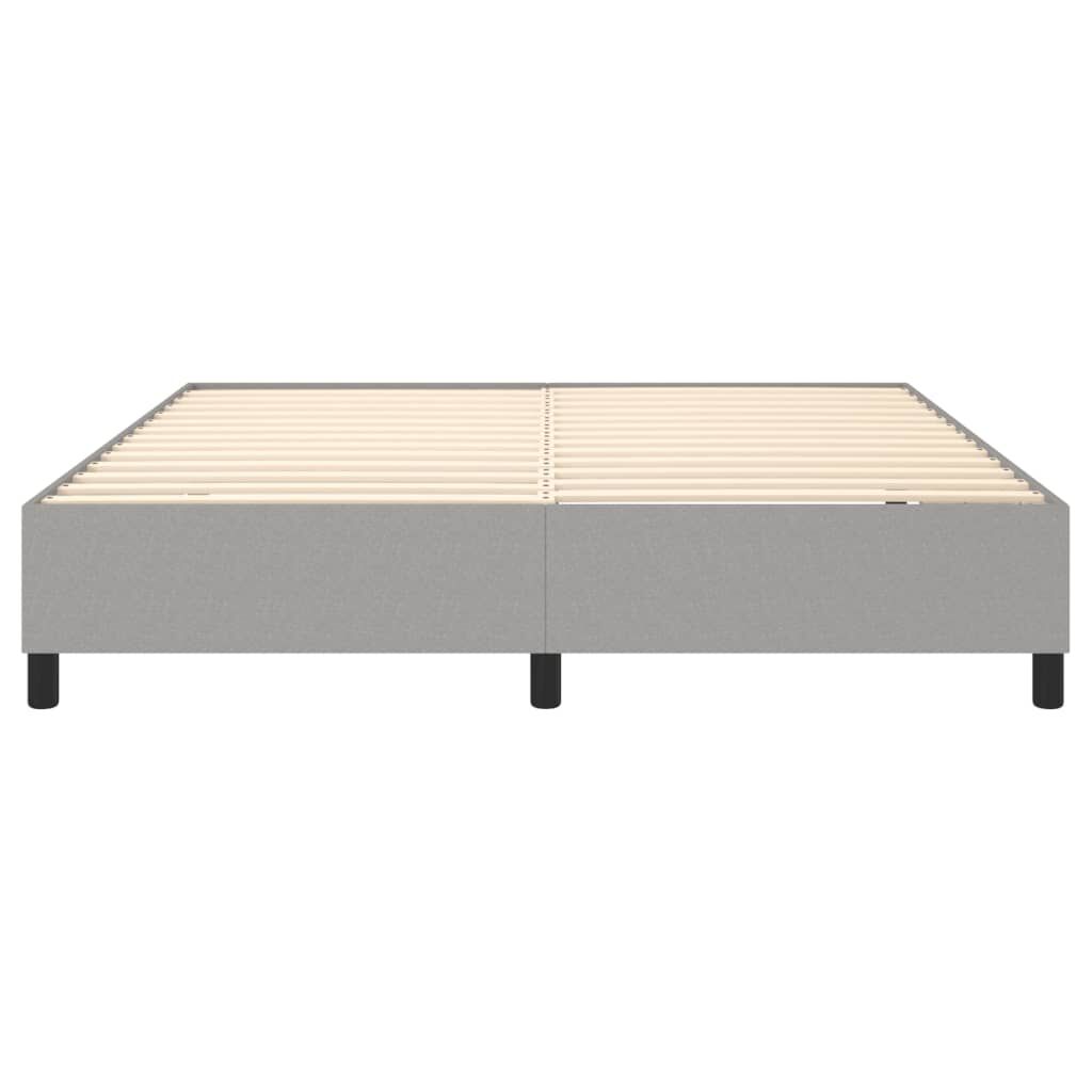 vidaXL Bed Frame without Mattress Light Grey California King Fabric (US Only)