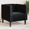 vidaXL Chesterfield Sofa Chair Black Velvet