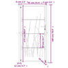 vidaXL Garden Gate Anthracite 105x180 cm Steel Grass Design