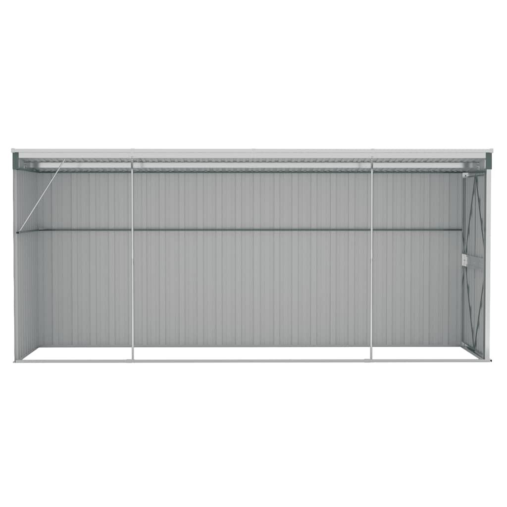 vidaXL Wall-mounted Garden Shed Green 118x382x178 cm Galvanised Steel